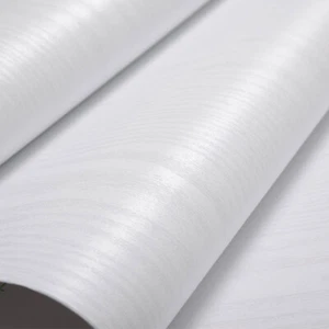 Self Adhesive White Wood Grain Wallpaper Contact Paper Wood Vinyl Film Removable - Picture 1 of 11