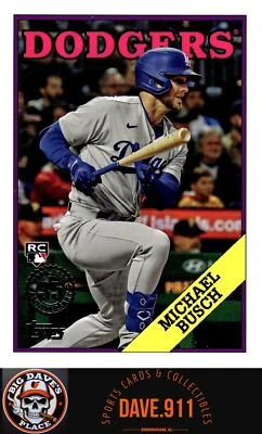 Michael Busch 2023 Topps Update 1988 Topps Baseball #88US-8 Los Angeles Dodgers - Image 1 of 2