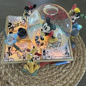 Disney - Topolino nei fumetti Snow Globe Flash funziona musica funziona leggi - Foto 1 di 11