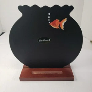 Ganz Desk Blackboard With Goldfish Chalk Tray Whimsical 8" X 8" - Picture 1 of 6