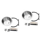 2 Pack Dog Cage Outdoor Hanging Bowls for Crates Pet Kennel