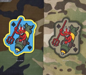 Milspec Monkey MSM PVC Morale Patch - Devil Bomber - See All Colors Below - NEW! - Picture 1 of 7