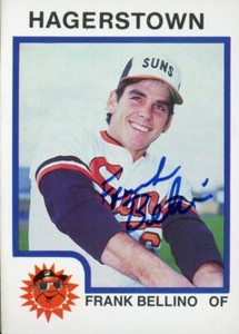1987 Hagerstown Suns FRANK BELLINO Signed Card autograph ORIOLES 
