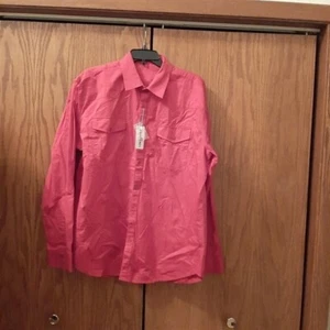 Nuovo! Camicia elegante uomo manica lunga Coofandy rossa taglia 2XL - Foto 1 di 9