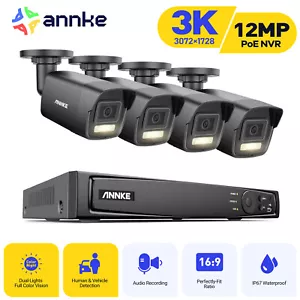 ANNKE 3K Colorvu CCTV System 12MP 8CH POE H.265+ NVR Audio In Security IP Camera - Picture 1 of 13