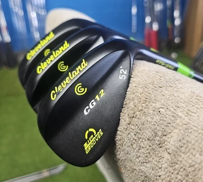 CLEVELAND CG12 DSG BLACK NITRIDE 3 WEDGE SET 52-56-60 SPINE ALIGNED BLACK S300 - Image 1 of 4