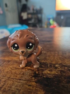 LPS Littlest Pet Shop #93 Mena Mastino Cane Marrone con Occhi Verdi - Foto 1 di 4
