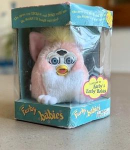 Vintage 1999 Tiger Electronics 70-940 Furby Babies Pink White Original NEW! - Bild 1 von 7