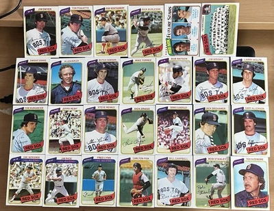 Boston Red Sox Lot of 4 Topps Team Sets 1980, 1982, 1984 and 1985 - - 109 Cards - Image 1 of 4