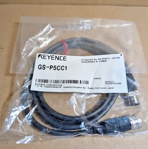 Keyence GS-P5CC1 M12 Stecker Typ Verlängerungskabel, 5-polig, 1 Meter (NEU) - Bild 1 von 4