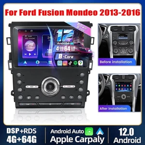 Radio estéreo para automóvil Apple Carplay para Ford Fusion Mondeo 2013-2020 GPS Android 13 - Imagen 1 de 14