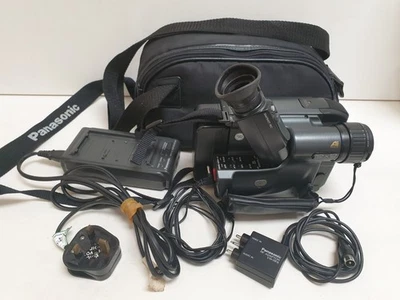 Panasonic NV-S5B Palmcorder VHSC w/ Case Power Supply & Instructions Untested - Image 1 of 4