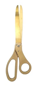 Grand Opening Special Events Ribbon Cutting 25" Giant Scissors Gold - Picture 1 of 5