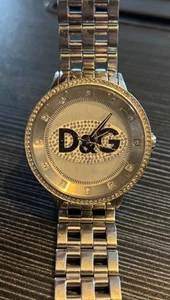 DOLCE & GABBANA DW0133 Prime Time Black Logo Unisex Stainless Steel Crystal - Picture 1 of 6