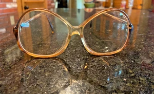 Vintage 70s 80s Plastic Eyeglass Frames Retro Tan~"Candy" - Picture 1 of 6