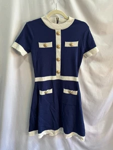 Alexia Admor blaues Beatrix Minikleid Gr. S mit Stoffhaken und Löchern - Bild 1 von 7