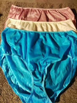 3 Pares Talla 10 Vintage Fruit of the Loom Bragas Calzoncillos Suave Sedoso Foto 1 de 4