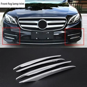 Mercedes-Benz E-Class W213 E200 E300L 2016-2017 Silver Front Fog Light Trims - Picture 1 of 7