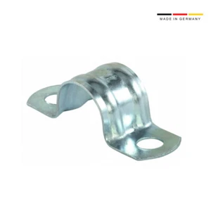 Rohrschellen silber verzinkt halbrund Schelle Zaunschelle Schlaufe viele Größen - Bild 1 von 1