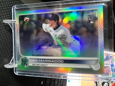 ⚾ 2022 Topps Chrome Update Ron Marinaccio RC Rookie Auto   New York Yankees - Image 1 of 2