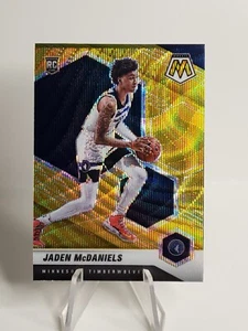Panini Mosaic Gold Wave 2020-21 Jaden McDaniels novato VER FOTOS error de impresión radiocontrol - Imagen 1 de 6
