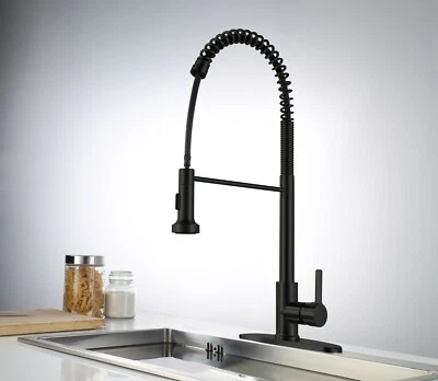 Kingmore KF-1180 Maestoso™ Industrial Spring Spout Pull Down Kitchen Faucet - Image 1 of 4