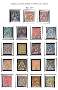 MOMEN: MADAGASCAR GRAND COMORO SC #1-19 1897-1907 MINT OG H LOT #66309* - Picture 1 of 2