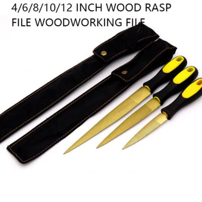 Wood Rasp File Woodworking File Carbon Steel File Craft Tools 4/6/8/10/12 Inch - Image 1 of 4