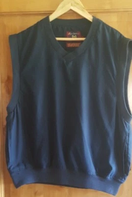 Chaleco de golf recto Byron Nelson Eleven para hombre talla grande forrado azul marino  Foto 1 de 4