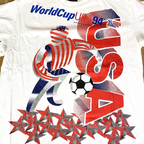 Vintage Mens XL 1994 World Cup Soccer Football Coca Cola All Over Print Shirt Cover