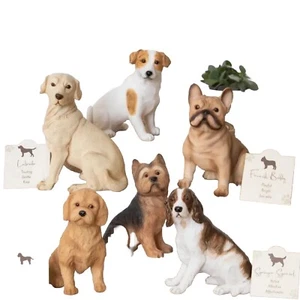 Decorazione cane decorazione casa amanti razza resina regalo animali da collezione sentiment card - Foto 1 di 44