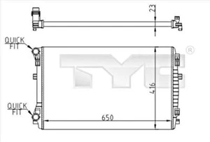 TYC Radiator For VW AUDI SKODA SEAT Arteon Golf Alltrack Mk7 Passat 5Q0121251GD - Picture 1 of 1