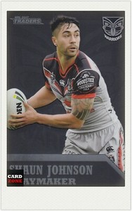 2017 TLA NRL TRADERS TRADING CARD PLAYMAKERS CARD PM15 SHAUN JOHNSON-WARRIORS