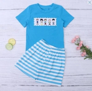 NEW Cartoon Prince Heroes Boutique Boys Shorts Outfit Set - Picture 1 of 3