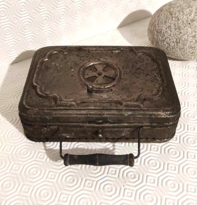 chaufferette ancienne en laiton girodun de Lyon vintage 1940 - Photo 1/4