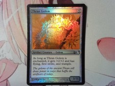Foil Thran Golem - Magic 2012 M12 - Magic the Gathering artifact