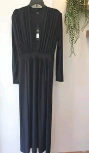 MODE NOVA NEU MIT ETIKETT SCHWARZ ""SPREEKLEID"" STRETCH MAXIKLEID GRÖSSE 1X - Bild 1 von 8