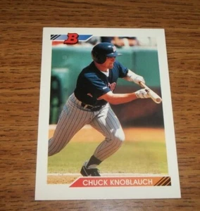 1992 Bowman Minnesota Twins Baseballkarte #24 Chuck Knoblauch - Bild 1 von 2