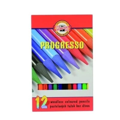 KOH-I-NOOR PROGRESSO SCHUL- VOLLMINENFARBSTIFTE 12ER PACK IM PAPPETUI NEU OVP