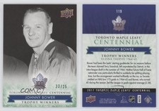 2017 Toronto Maple Leafs Centennial Trophy Winners Green /25 Johnny Bower HOF