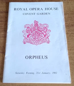 Royal Opera House - Covent Garden - 1961 - Vintage Programme - Orpheus - Picture 1 of 4