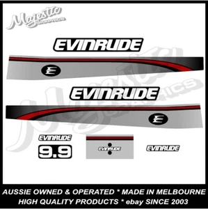 EVINRUDE- 9.9 hp - OUTBOARD MOTOR DECALS - Picture 1 of 1