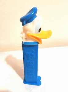 Donald Duck Pez Dispenser Disney Blue Stem Classic Toy Vintage w/feet Hungary - Picture 1 of 4