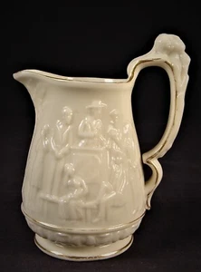 RARE SMALL 1853 ANTI-SLAVERY PITCHER PORCELAIN YELLOW WARE STAFFORDSHIRE MINT - Picture 1 of 12