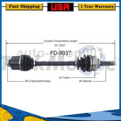 Eje delantero derecho CV eje articulado para Ford Escort 1996 1995 1994 1993 1992 1991 Foto 1 de 2