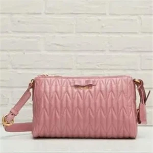Miu miu Ribbon Logo Mini Hand Crossbody Bag Pink mit Garantiekarte aus Japan - Bild 1 von 10