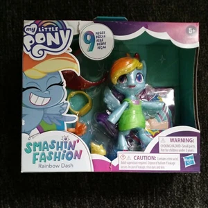 MY LITTLE PONY SMASHIN FASHION SET CRUSCOTTO ARCOBALENO 4 POLLICI 9 PEZZI NUOVO - Foto 1 di 2