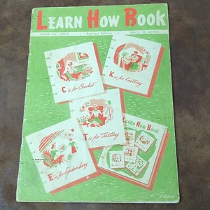 VINTAGE 1959 COATS & CLARK'S No 170-B LEARN HOW TO BOOK Crochet Knit Tat & More - Picture 1 of 7