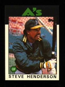 1986 Topps Tiffany #748 Steve Henderson NM-MT Athletics