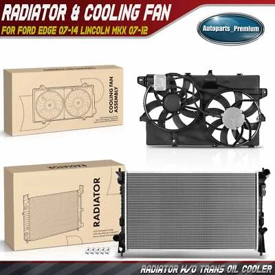 Conjunto de radiador y ventilador de refrigeración para Ford Edge 2007-2014 Lincoln MKX 2007-2012 Foto 1 de 4